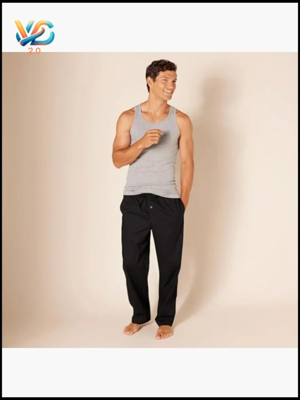 Men's Slim Fit Cotton Tank Undershirts Breathable Lightweight Scoop Neck